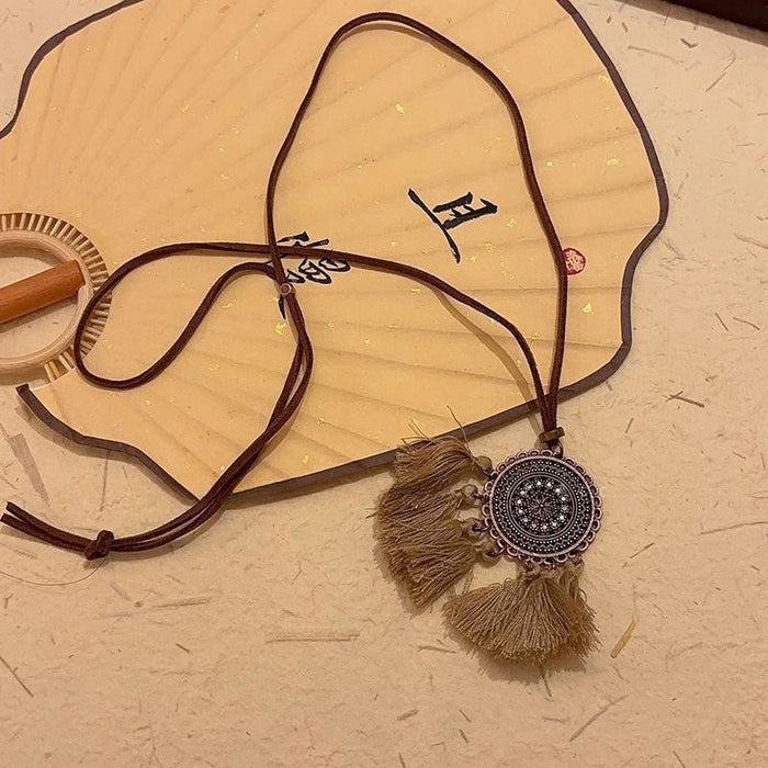Wholesale Bohemian Vintage Style Long Chain Necklace Alloy Pendant Animal Design