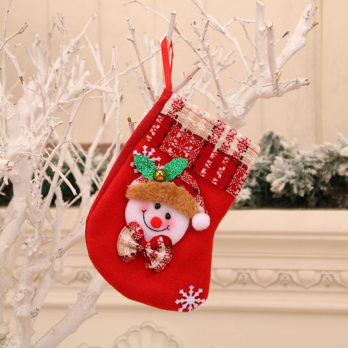 Wholesale Christmas Stockings Christmas Gift Bag Christmas Small Stockings Pendant Christmas Tree Hanging Ornament Bag