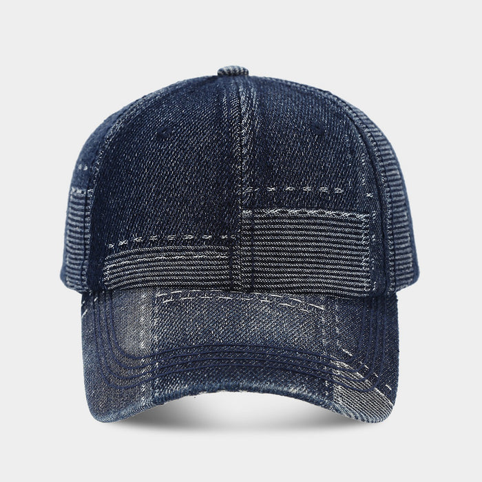 Wholesale Irregular patchwork retro denim baseball cap