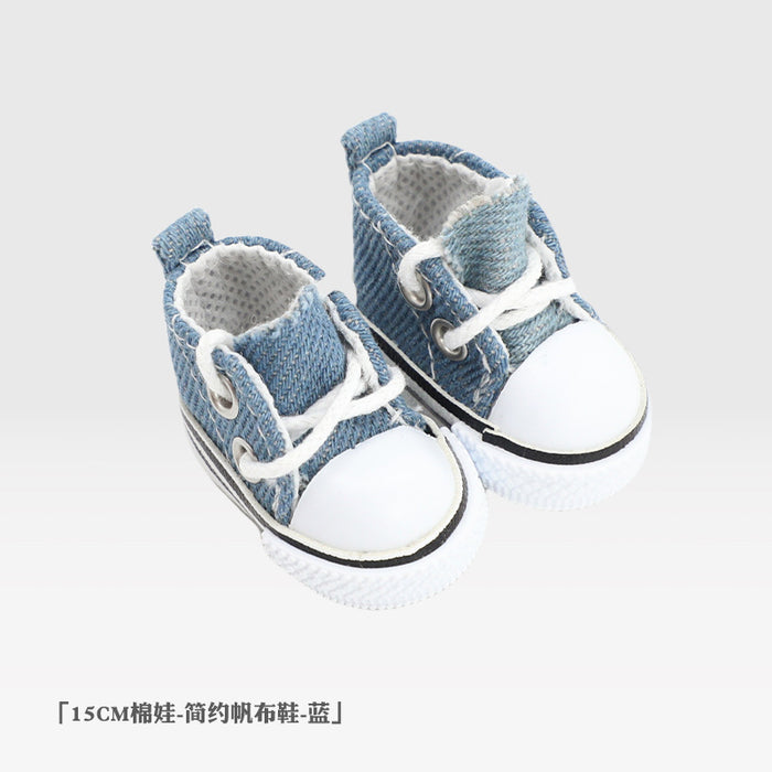 Wholesale 20cm Cotton Doll Shoes Simple Sports Canvas Shoes Doll Doll Shoes  Accessories Cotton Doll Shoes