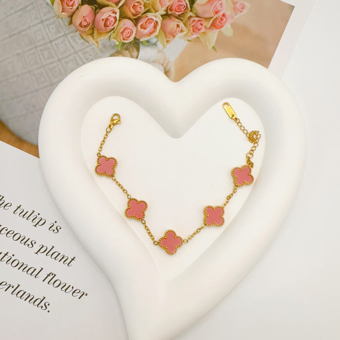 Wholesale Stainless steel clover bracelet, titanium steel high-end decorative accessory