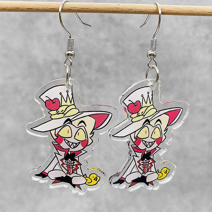 Wholesale Acrylic cartoon printed earrings