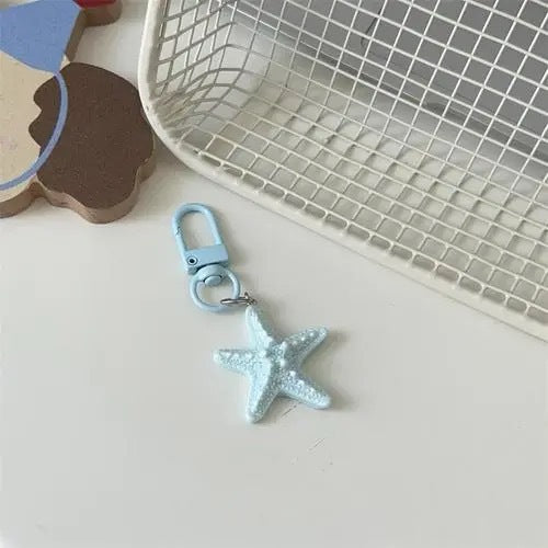 Wholesale Cute 3D Starfish Keychain Cartoon Bag Charm Gift Summer Accessory