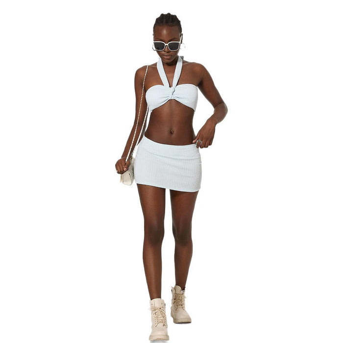 Wholesale New split swimsuit with hollowed out vacation sexy bikini and neck hanging swimsuit