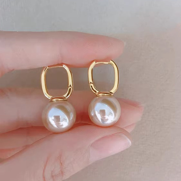 Wholesale pearl earrings women's elegant temperament design ear buckle earrings