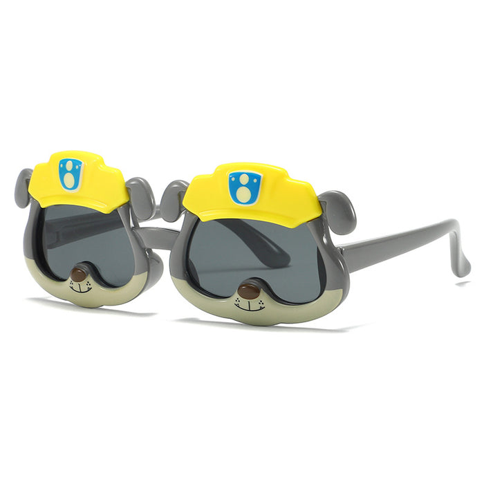 Wholesale Cartoon shaped children's polarized sunglasses, outdoor UV resistant sunshade glasses, silicone glasses