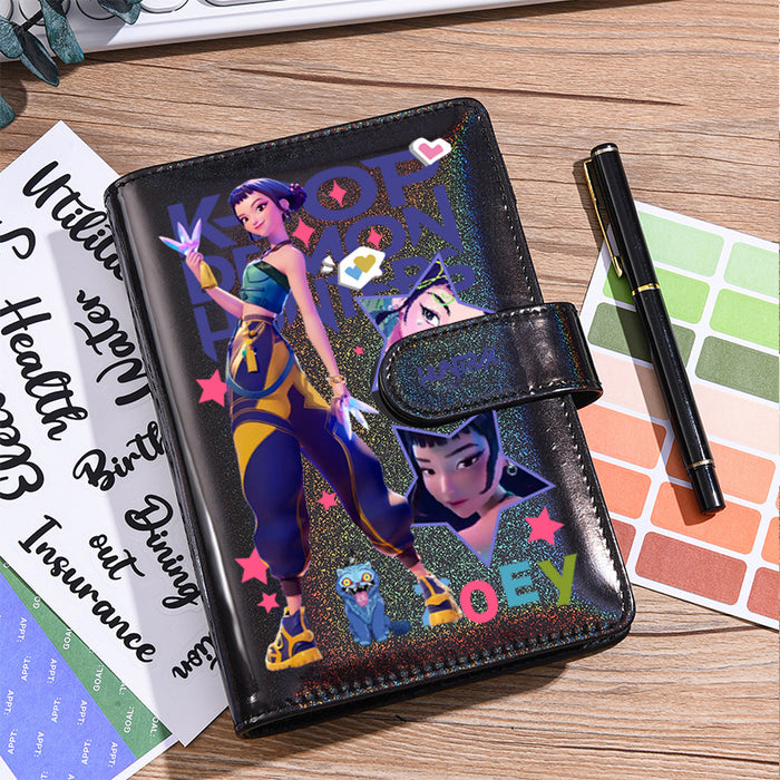 Wholesale Kpop Glitter Hardcover Loose-Leaf Cartoon Notebook