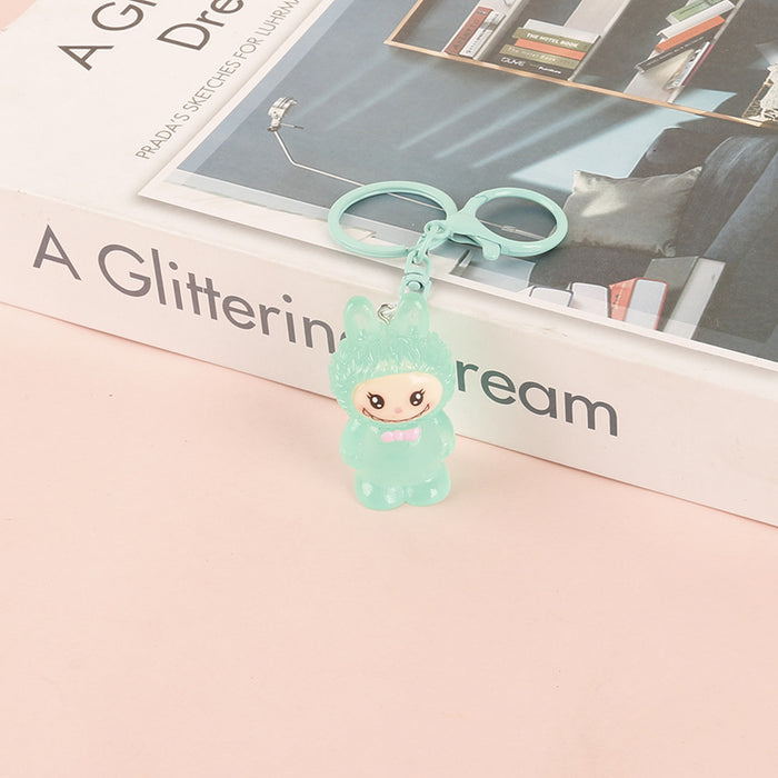 Wholesale Creative Cartoon Keychain Pendant Resin Luminous Doll Accessories Small Gifts Wholesale