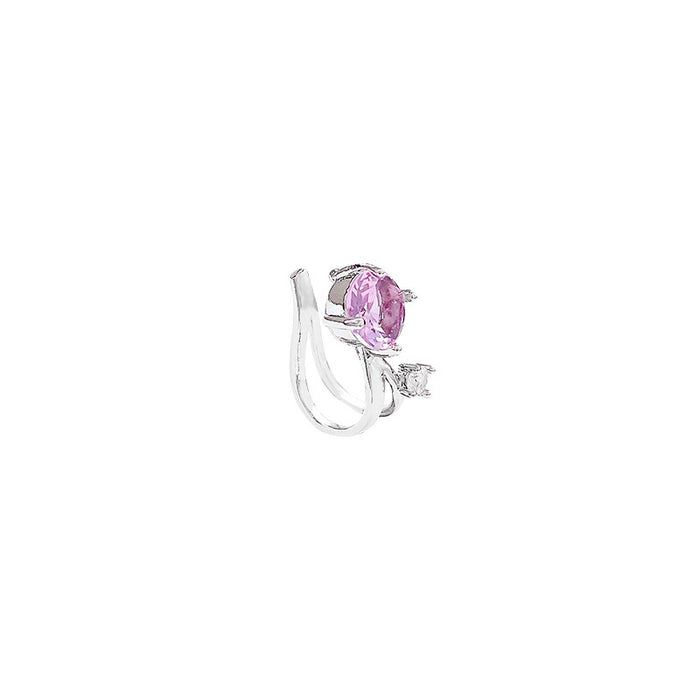 Wholesale Little Lightbulb Zircon Clip Earrings