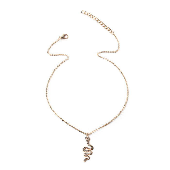 Wholesale Popular Jewelry Serpentine Element Necklace Personalized Fashion Retro Snake Pendant Sweater Chain for Women