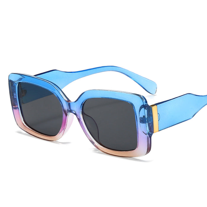 Wholesale Box retro sun personality gradient color high-end sunglasses large frame trendy street photography glasses