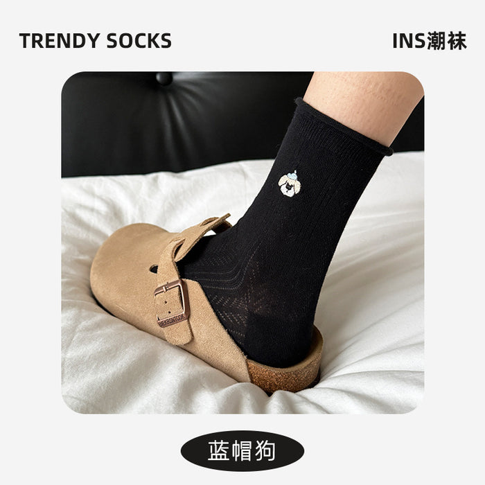 Wholesale New socks, cotton socks, mid tube socks, soft, breathable, sweat absorbing, odor proof