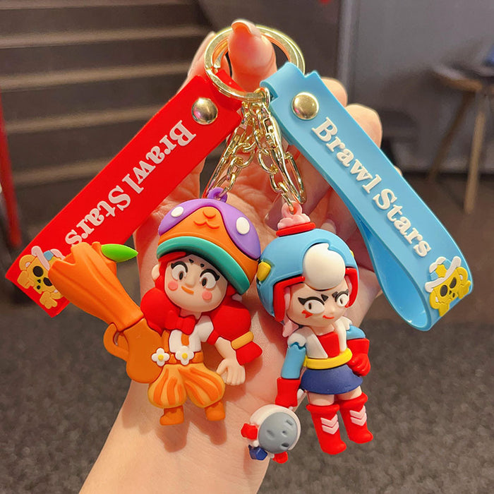 Wholesale bucket key chain cartoon doll car key chain