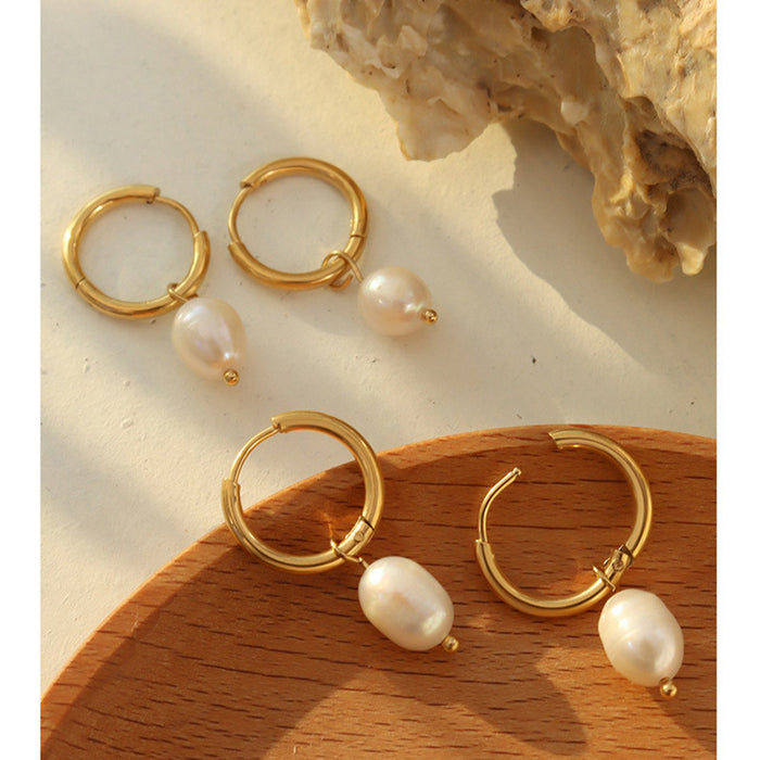 Wholesale pearl earrings gold plated earrings