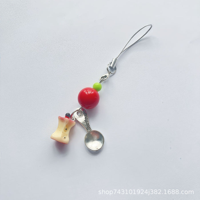 Wholesale Creative fruit handmade hanging chain, mobile phone chain, bead pendant chain, camera chain, cute