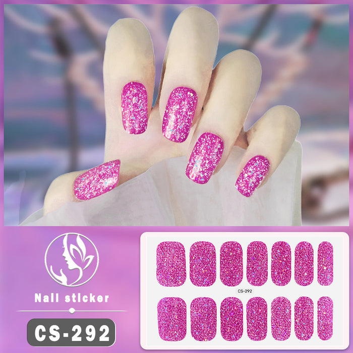 Wholesale Gradient Four-color No-bake Gel Nail Stickers JDC-NS-ARS005