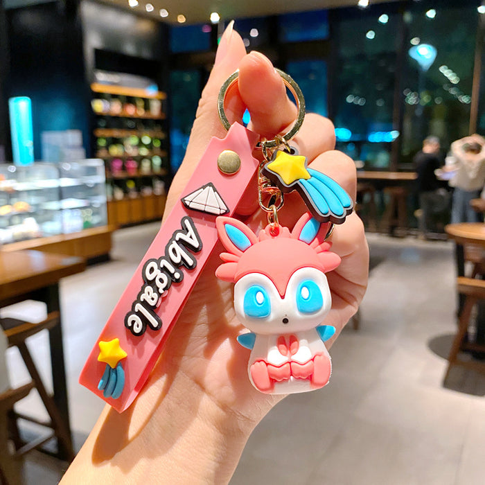 Wholesale Creative keychain cartoon figurine car keychain couple bag pendant