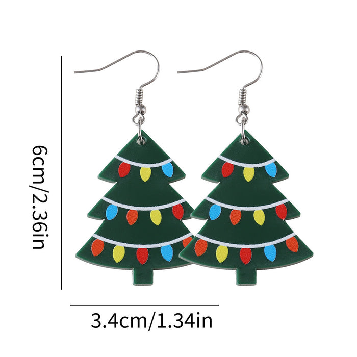 Wholesale Christmas Lights Christmas Tree Pendant Earrings