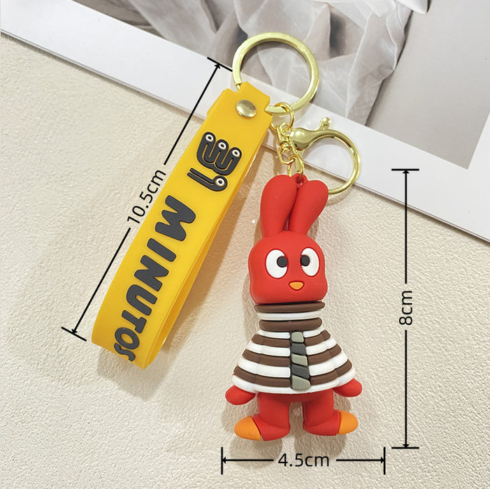 Wholesale Cartoon Broadcasting Doll Keychain Couple Bag Key Pendant Creative Key Chain Pendant Small Gift