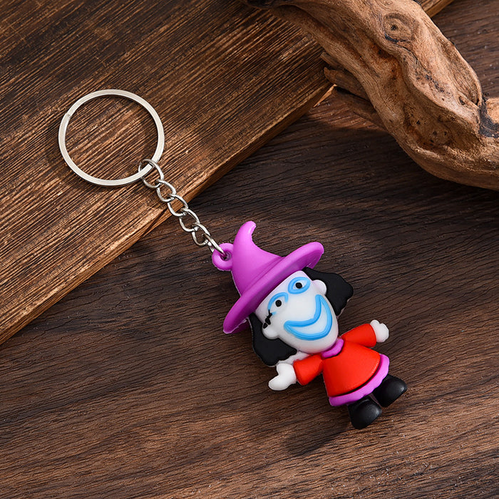 Wholesale  keychain trick-or-treating ghost pumpkin keychain  pendant chain skull ghost key chain
