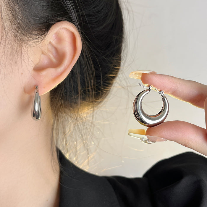 Wholesale non-fading bamboo ear ring temperament  plain ring ear buckle