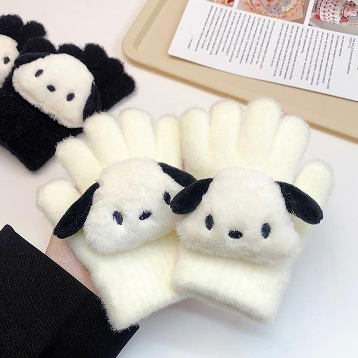 Wholesale Cute plush fleece-lined and thickened gloves