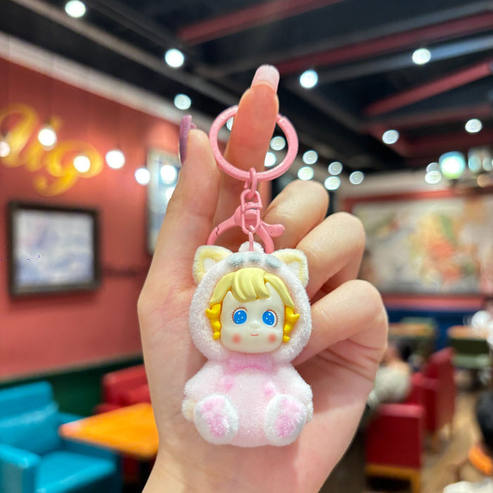 Wholesale Cute Flower Blossom Demon Special Bright Keychain Student Backpack Hanging Couple Car Key Chain Small Gift