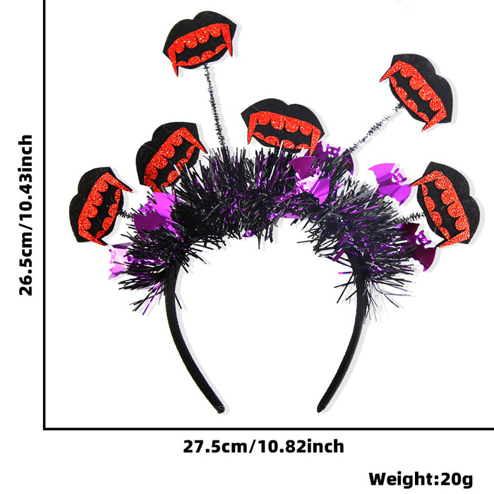Wholesale  Headband Pumpkin  Top Headband  Party Decoration Funny Radiation Colorful Strip Headdress