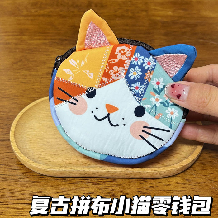 Wholesale Cotton Patchwork Kitten Pen Case - Trendy Portable Pencil Storage