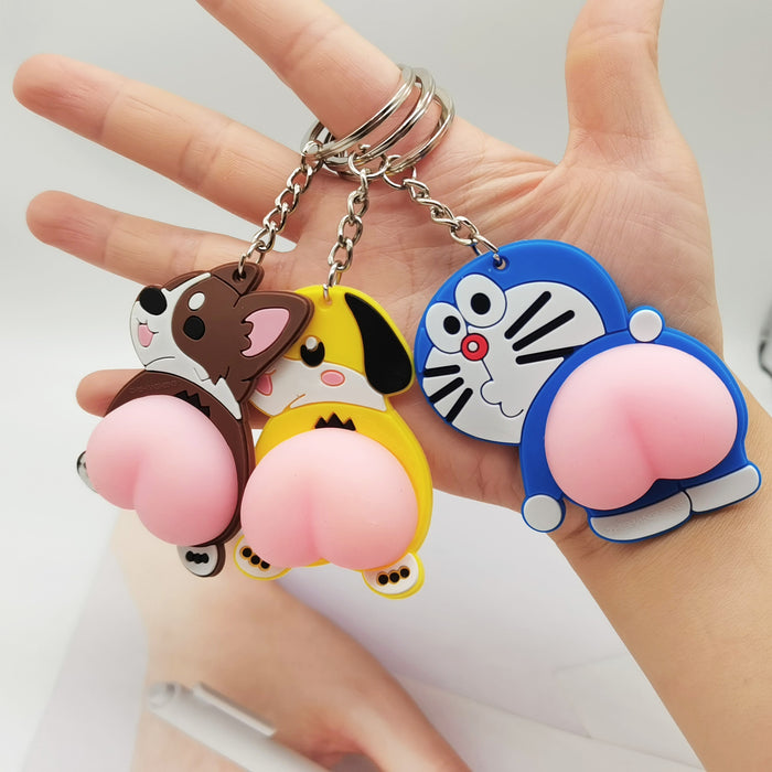 Wholesale PVC Butt Doll Keychain JDC-KC-XiangY066