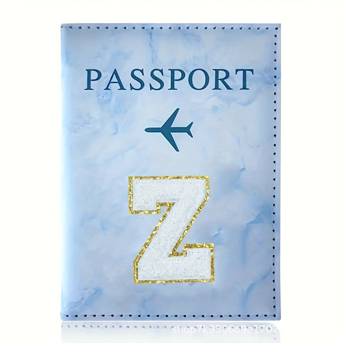 Wholesale Fashion Initial Letter Pattern PU Passport Holder Travel Wallet Casual Everyday Accessory
