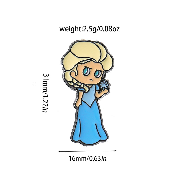 Wholesale Cartoon Mouse Princess Brooch Cute Metal Badge Pin For Clothing Trendy DIY Accessory For Resale