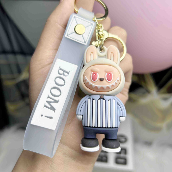 Wholesale Cartoon soft plastic cute little monster keychain pendant small gift ornaments,  back to school season