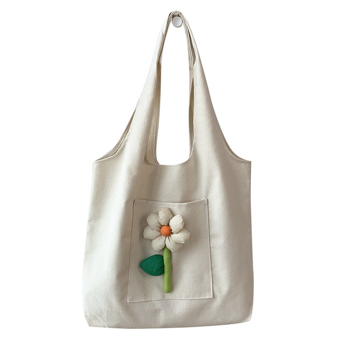 Wholesale Canvas bag, single shoulder flower sail bag, vest bag, shopping bag