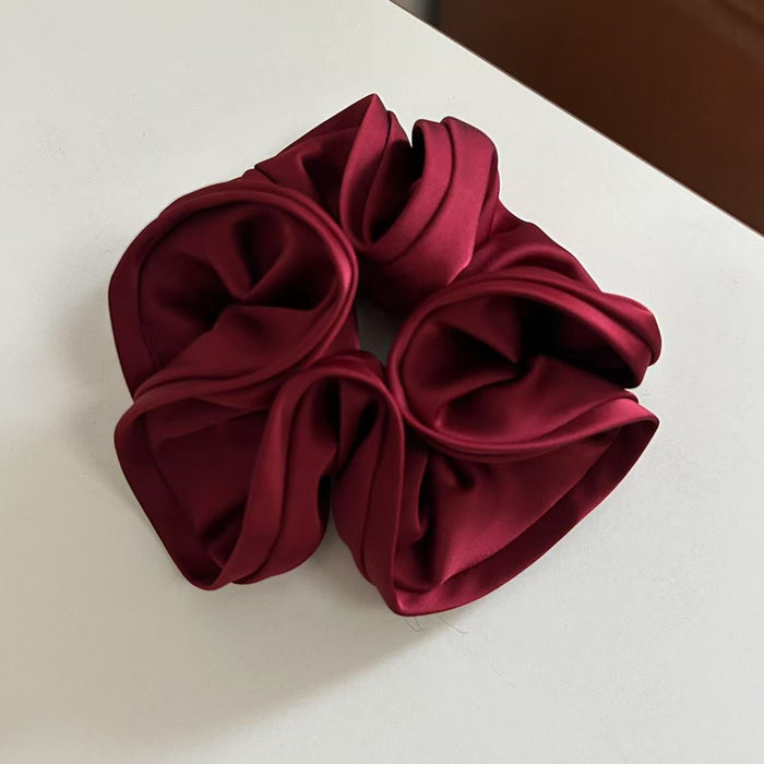 Wholesale High end hair loop with oversized fungus edge and satin finish, elegant hair string