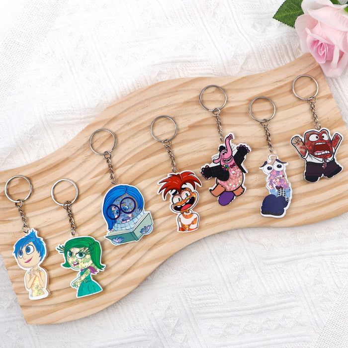 Wholesale Cartoon Acrylic Shaker Liquid Sand Keychain