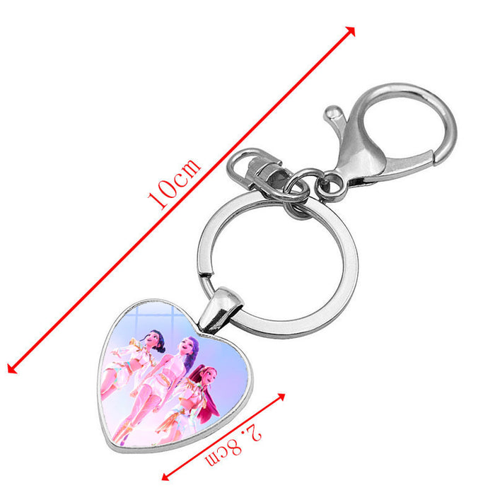 Wholesale Cartoon Heart Pendant Keychain Charm