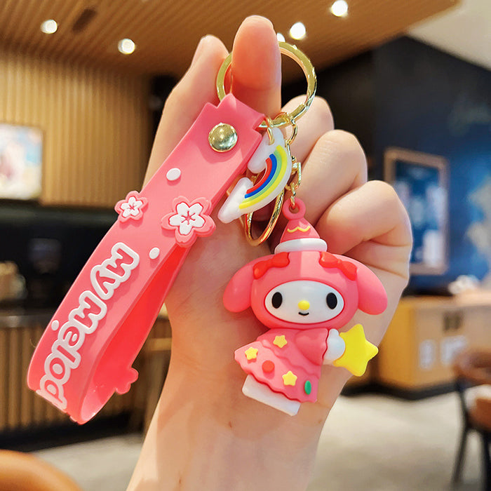 Wholesale Cartoon Silicone Doll Keychain JDC-KC-MingT190