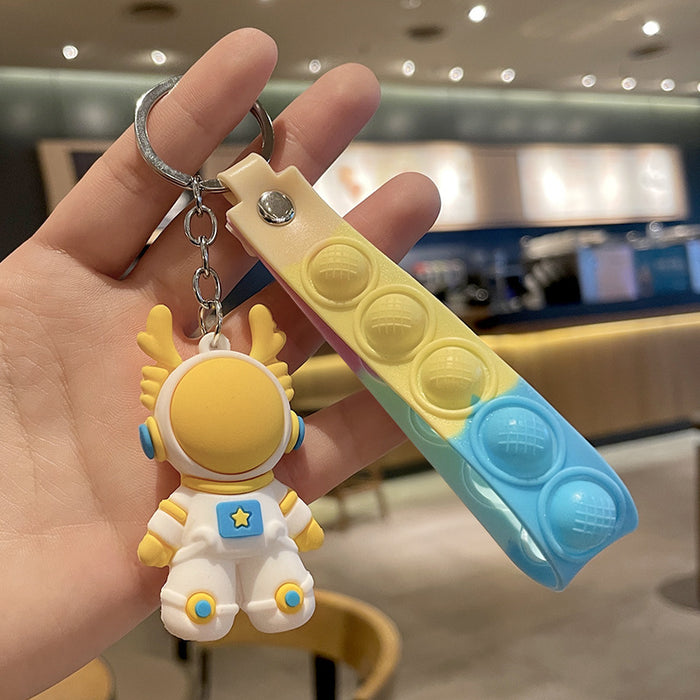 Wholesale PVC keychain creative New Year gift cartoon backpack pendant