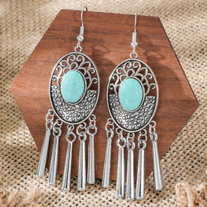 Wholesale Bohemian Vintage Drop Alloy Earrings Women' s Fashion Jewelry Accessory MOQ≥2