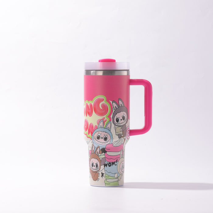 Wholesale 40oz Stainless Steel Tumbler with Handle and Straw Chic Drinkware MOQ≥2