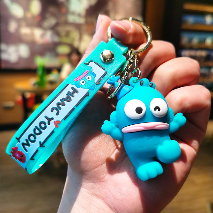 Wholesale   Cartoon key chain Clownfish PVC Keychain Cute Couple Doll Car Key Chain Bag Pendant Small Gift