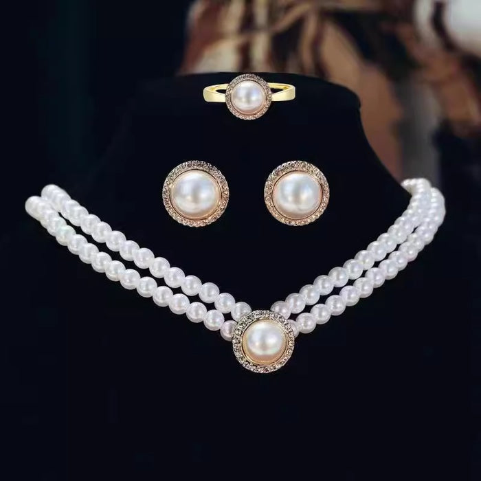 Wholesale Pearl Necklace Set JDC-NE-BeiHe003