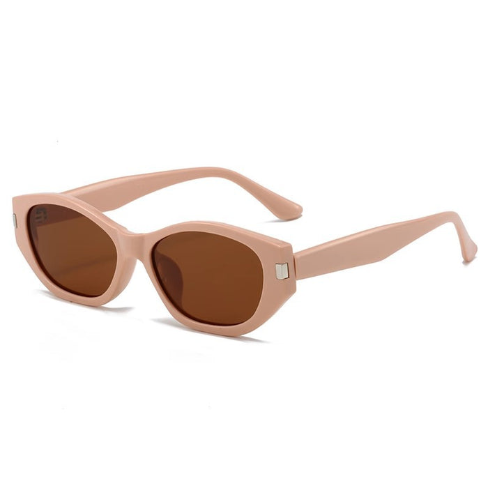 Wholesale Tea ink green sunglasses for women, round face for slimming, high-end sunglasses