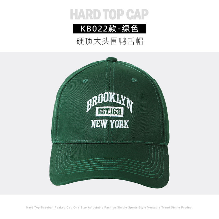 Wholesale Hard-Top Large Head Baseball Cap Wide Brim, American-Style Duckbill Cap for Men
