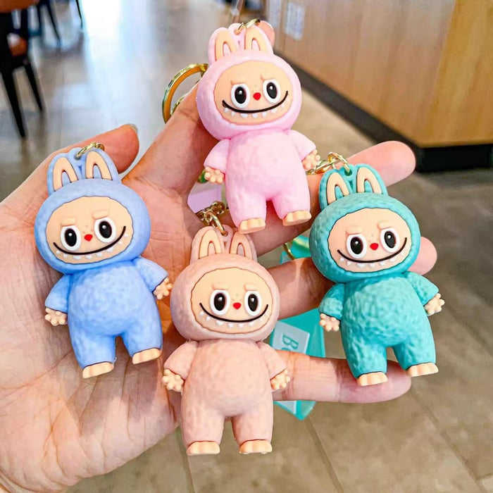 Wholesale Creative Little Sheep Keychain Girls Bag Pendant Cartoon Cute Stereo Soft Plastic Doll Doll School Bag Pendant
