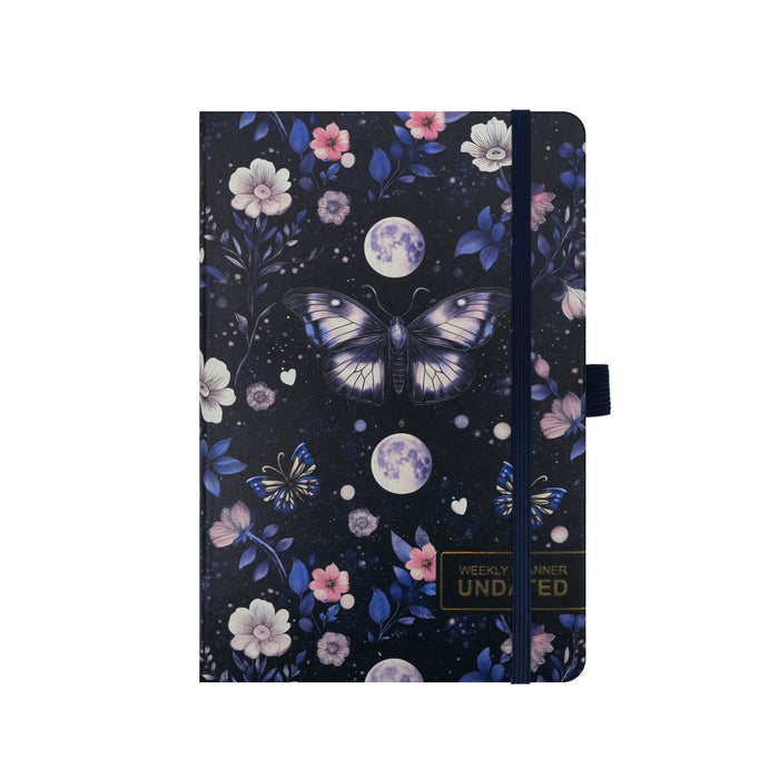 Wholesale Floral Undated Weekly Planner Notebook A5 Imitation Leather Cute Butterfly Design Journal