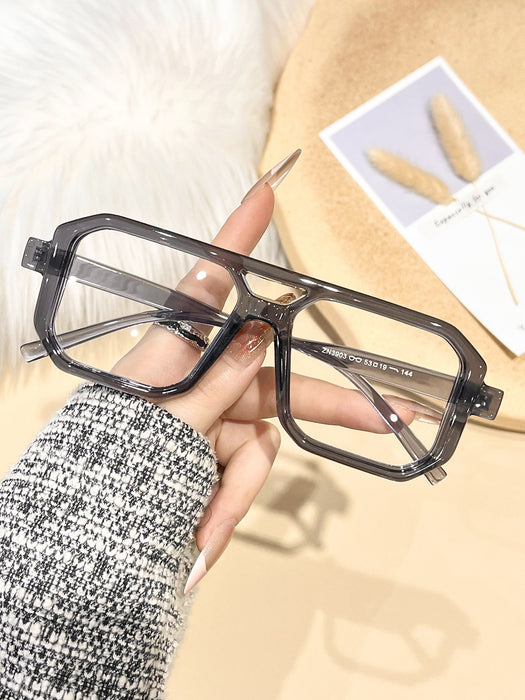 Wholesale New Fashionable Large Box Double Beam Cross border Sunglasses, Retro Art Style Sunglasses