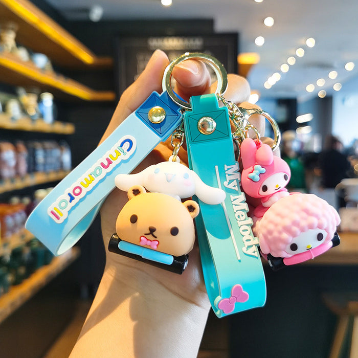 Wholesale Cartoon Key Ring Couple Bag Pendant Car Key Chain