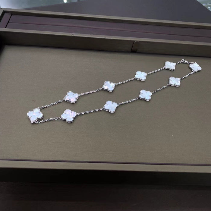 Wholesale Clover necklace agate rose gold bone chain